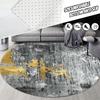 Modern Round Large Carpet Living Room Abstract Light Luxury Balcony Lounge Area Rugs Bedroom Decor Cloakroom Soft Non-slip Mats