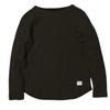 NANGA Eco Hybrid Waffle Boat Neck Long Sleeve Tee WM Size Black (Women's)