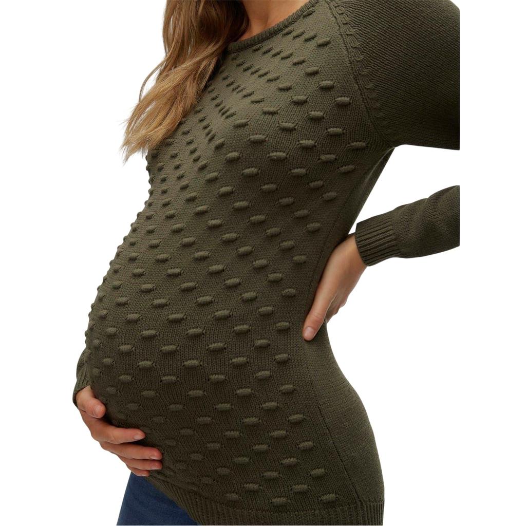Mamalicious Womens/Ladies Bobble Knit Raglan Maternity Sweatshirt