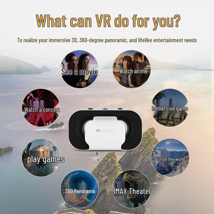 Панорамные 3D VR стереоскопические очки виртуальной реальности для смартфонов