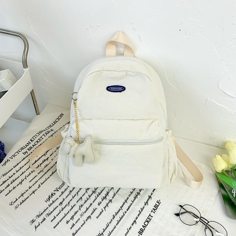 Simple Kids Lightweight Backpack With Color Block Design For Learning School