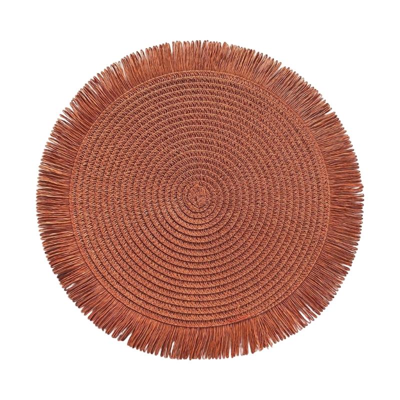 Safe Round Paper Placemat With Pattern For Indoor And Outdoor Use Round Place Mats