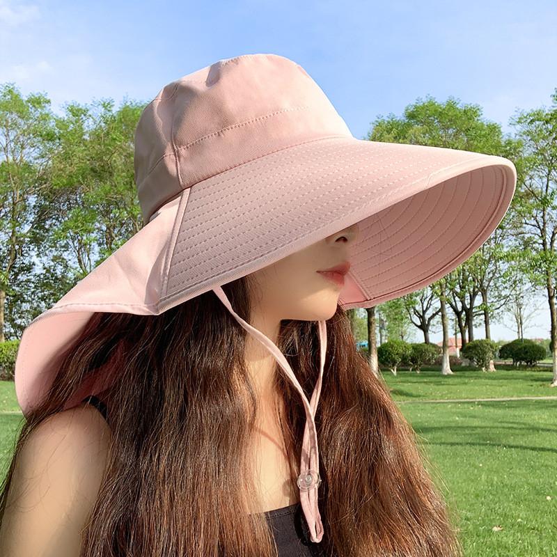 Wide Brim Sun Hat For Women Summer Uv Protection Neck Covering Stylish Design
