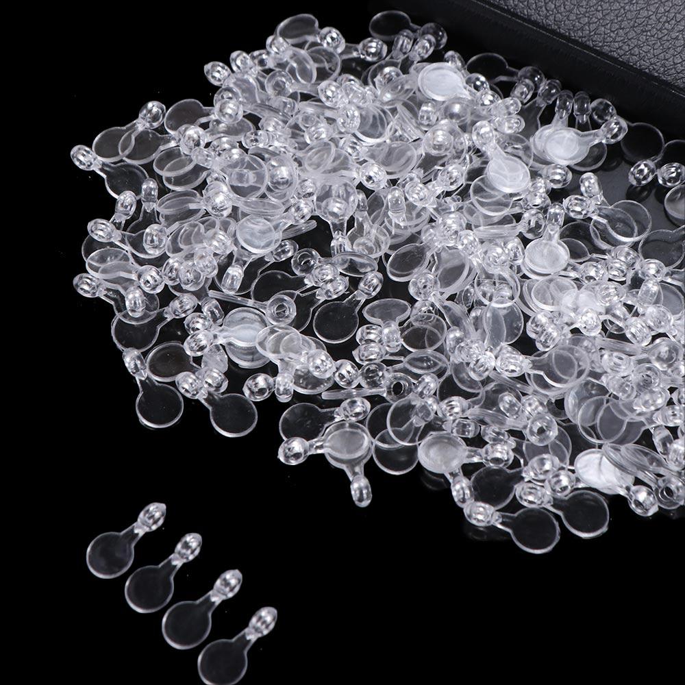 200pcs Plastic Flat Pad Pendants Transparent Acrylic Transparent Cabochon Pendants Jewelry Making