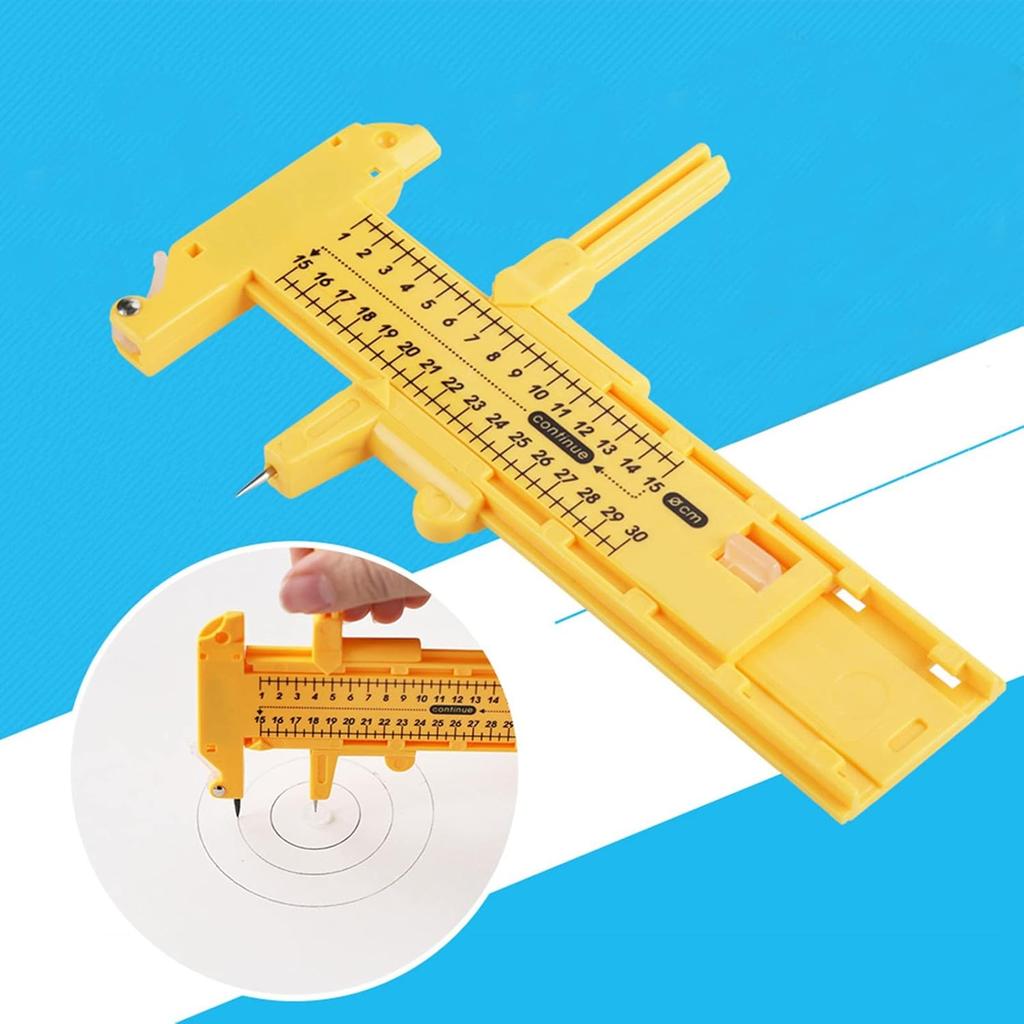 Бумагорез Круговой, Инструмент Роторный Циркуль Включает Шкалу в См Защитный Чехол Опора Лезвия Отлично Подходит для Скрапбукинга Обрезки Фото для Картона Резины и