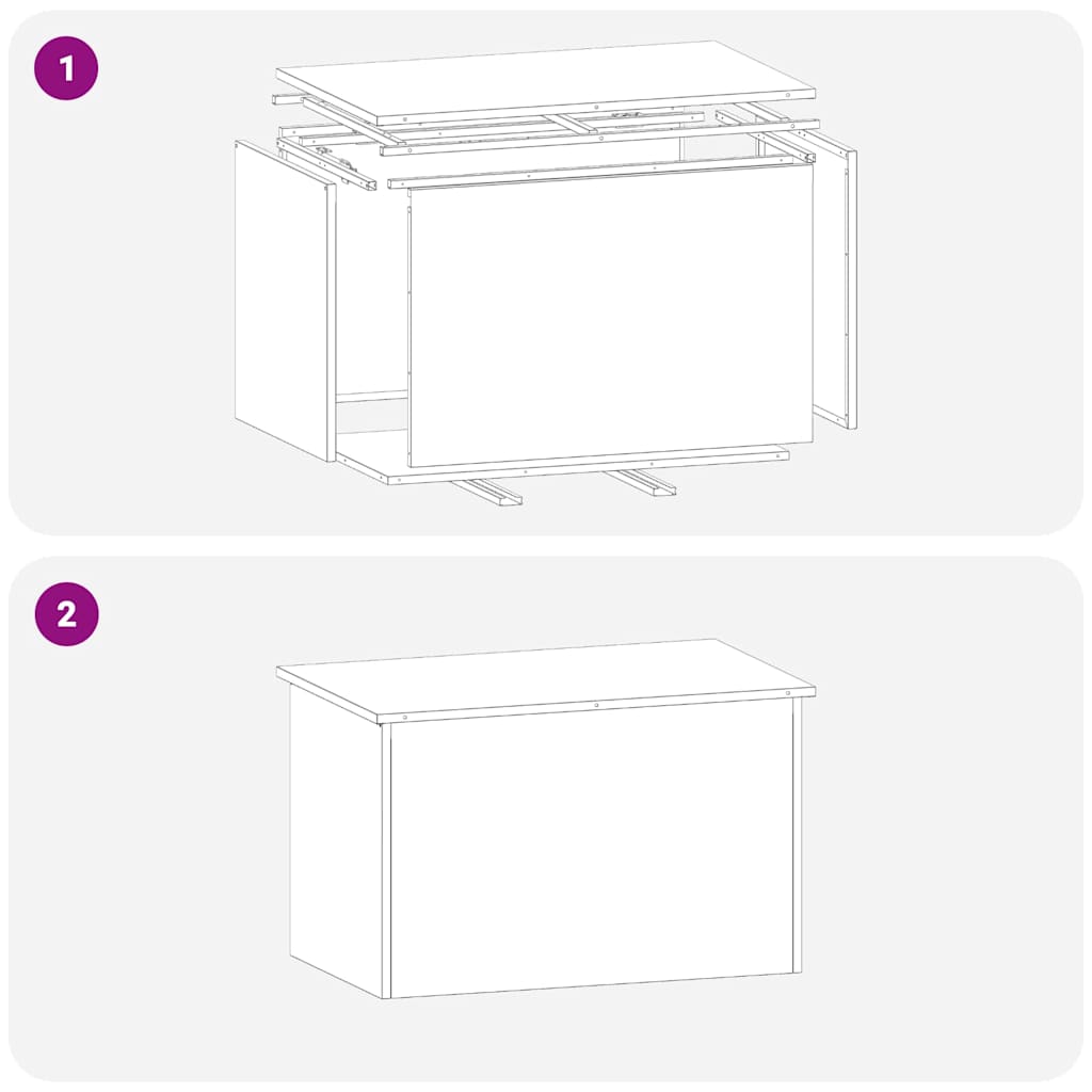 Outdoor Storage Box Silver 80 x 50.5 x 50 cm Steel