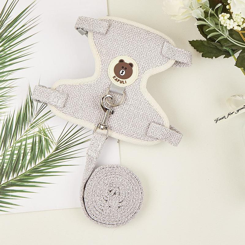 Новейший милый комплект шлейки и поводка для кролика, аксессуары для домашних животных, жилет, шлейки, поводки для кроликов для прогулок на открытом воздухе, товары для домашних животных