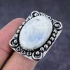 Moonstone Gemstone Handmade 925 Sterling Silver Gift Jewelry Ring Size 10 N4j36