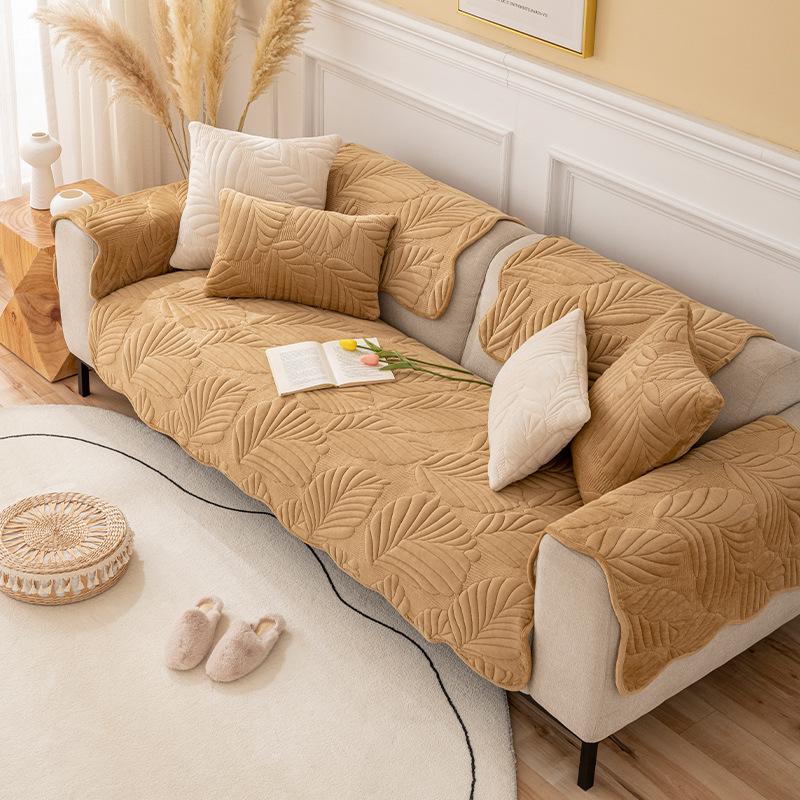 Winter Thickened Cotton Padded Plush Sofa Cushion Anti-Slip Cover Cloth Four Seasons Universal All-Inclusive Sofa Cover