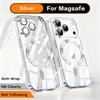 Для Магнитный Покрытие Чехол Для Для Iphone Air 17 17e 16e 16 1 14 13 12 11 Pro Max Plus Беспроводная Зарядка Прозрачный Мягкий Задняя Крышка