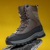 Зимние мужские высокие снегоступы на флисовой подкладке, утолщенные, водонепроницаемые, нескользящие, теплые, с мехом и морозостойкие, хлопковые ботинки