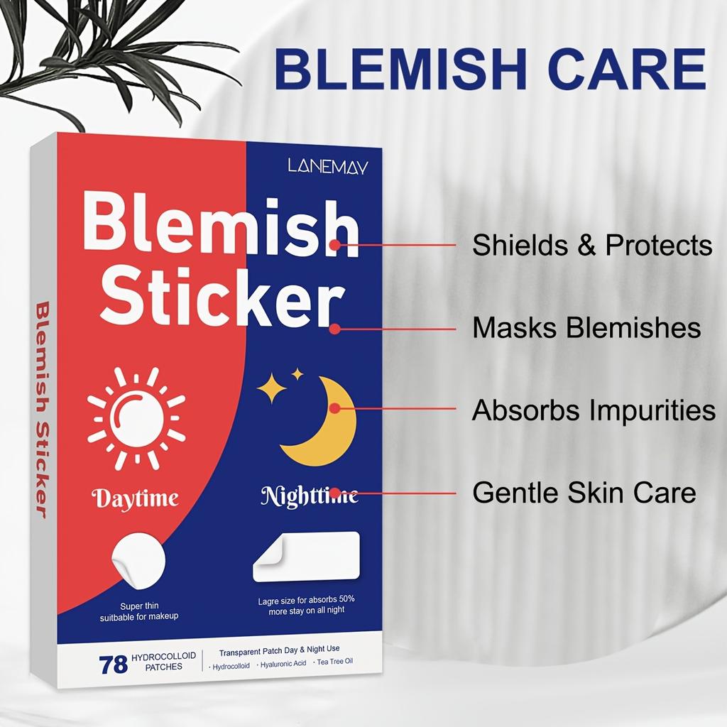 78pcs/set Face Skin Care Acne Pimple Patch 2 Sizes Invisible Professional Healing Absorbing Spot Sticker Covering for Men Women