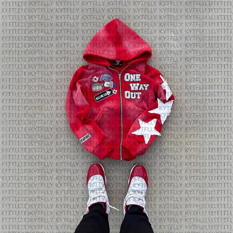 Unisex Vintage Camo Zip-Up Hoodie Sweatshirt - Loose Fit Casual Sportswear