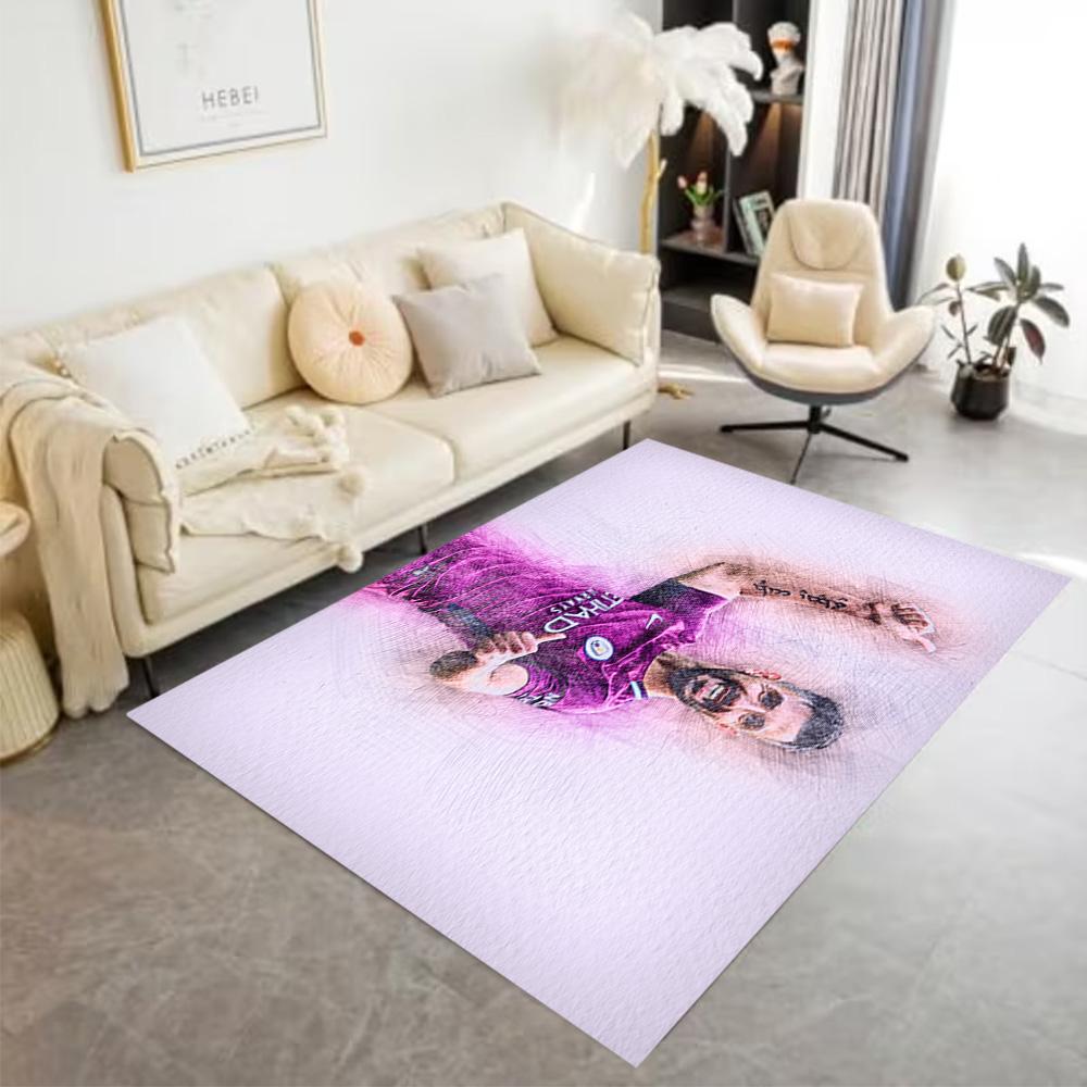 Dynamic Soccer Action Floor Rug Office Rug Suitable for Game Room Bedrooms Entryway Dormitory Antislip Carpet Office home decor Wedding Party Gift