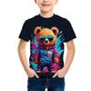 4-15 Years Old T Shirts Bear Dog Comfortable Polyester Boys Girls Children Long Sleeve T-Shirt Cartoon 3D Printed T Shirt Kids Clothing
