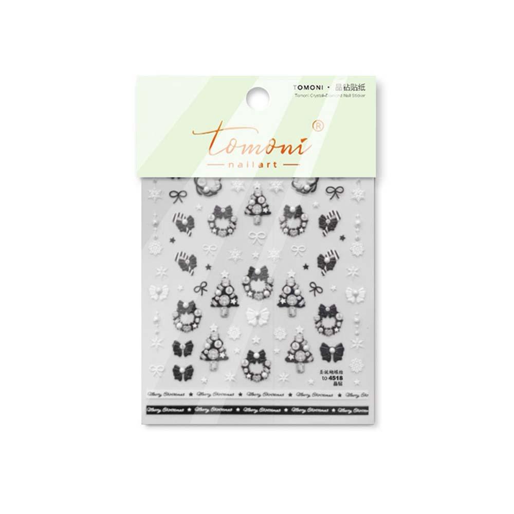 5D Жемчужные Рождественские Наклейки для Ногтей Аксессуары для Ногтей Рождественские Украшения для Ногтей Леди/Девушки