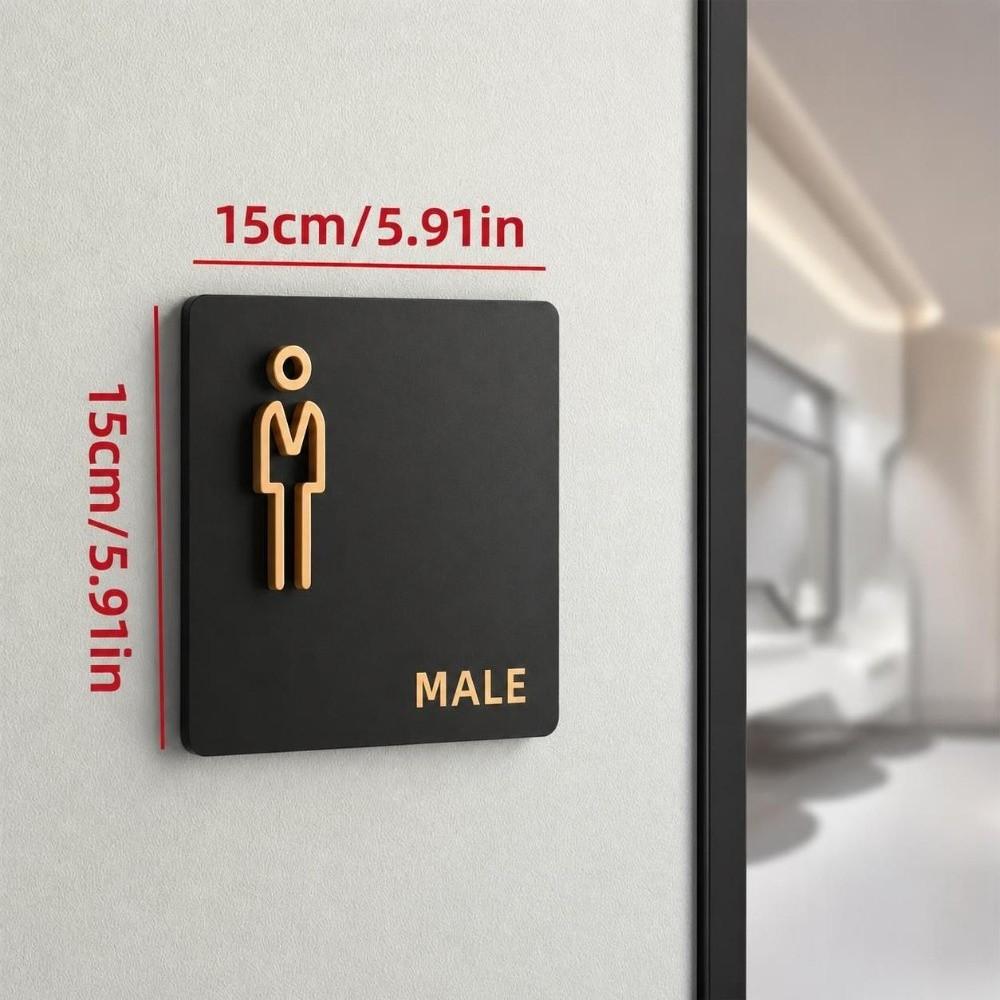 3D Threedimensional Bathroom Indicator Sign Hanging Style Restroom Door Sign Women's Restroom