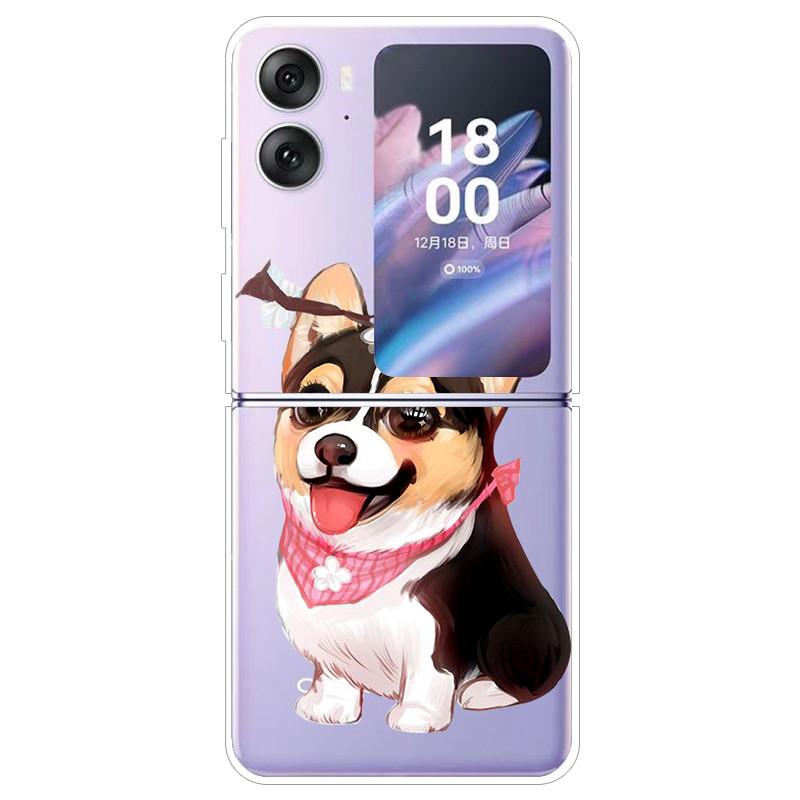 Для Oppo Find N2 Flip Чехол CPH2437 Прозрачный Жесткий ПК Чехол для Телефона для Oppo Find N2 Flip Funda N 2 Flip Защитный Coque