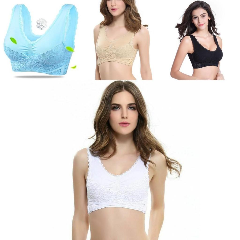 Women Lady Sexy Front Cross Adjustable Side Buckle Lace Vest Wireless Sport Bra For Ultimate Comfort And Style