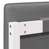 Upholstered Headboard in White and Light Grey 75 cm