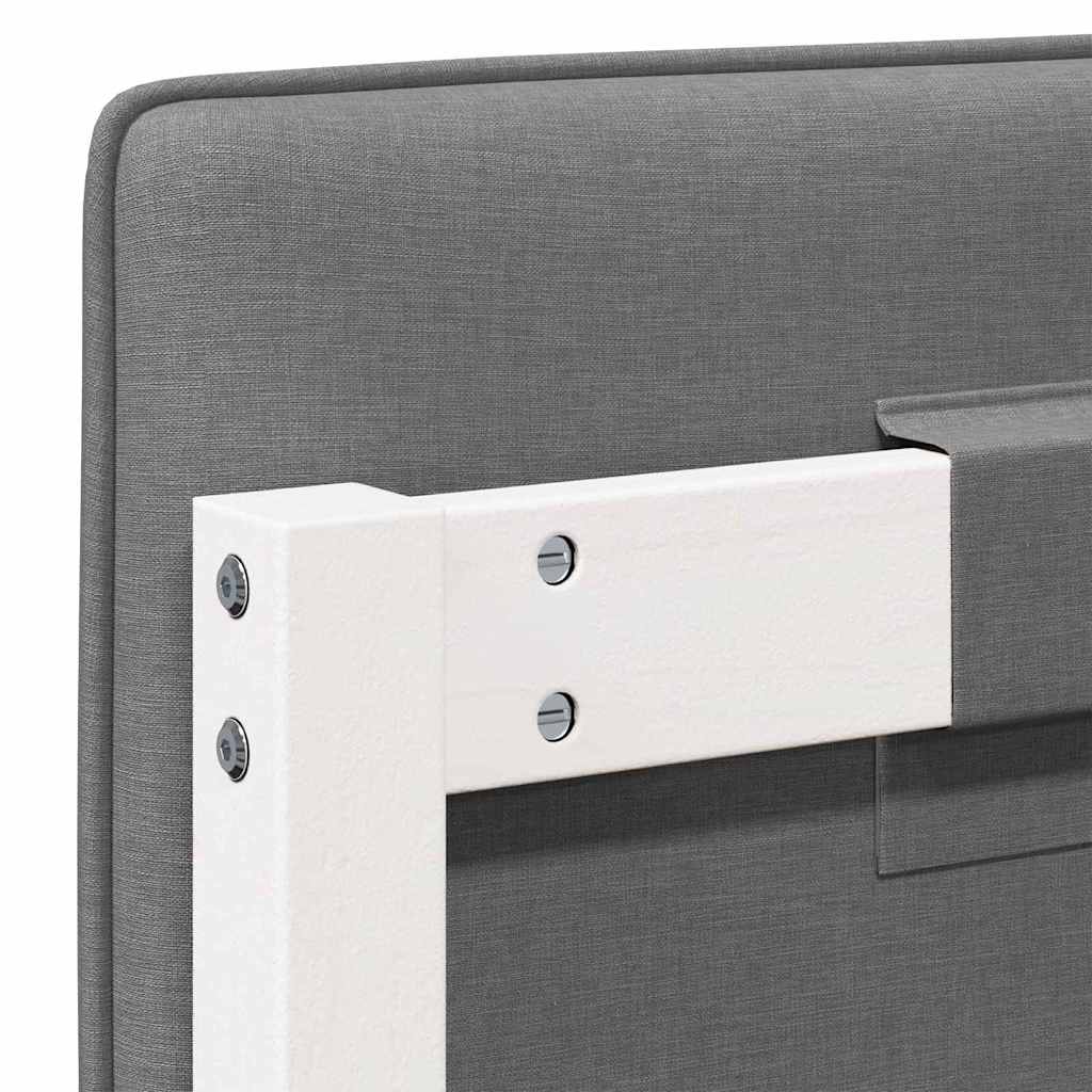 Upholstered Headboard in White and Light Grey 75 cm