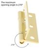 1.5 Inch Solid Brass Mini Butt Hinges, 8 Pcs with 48 Screws for Jewelry Box / Small Cabinet / Wooden Craft Hardware