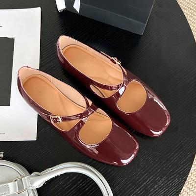 Модная обувь с квадратным носком и плоской подошвой, женская весенне-летняя обувь с пряжкой, трендовая обувь на перекрестных ремешках, повседневная обувь для беременных женщин, обувь для вождения для женщин