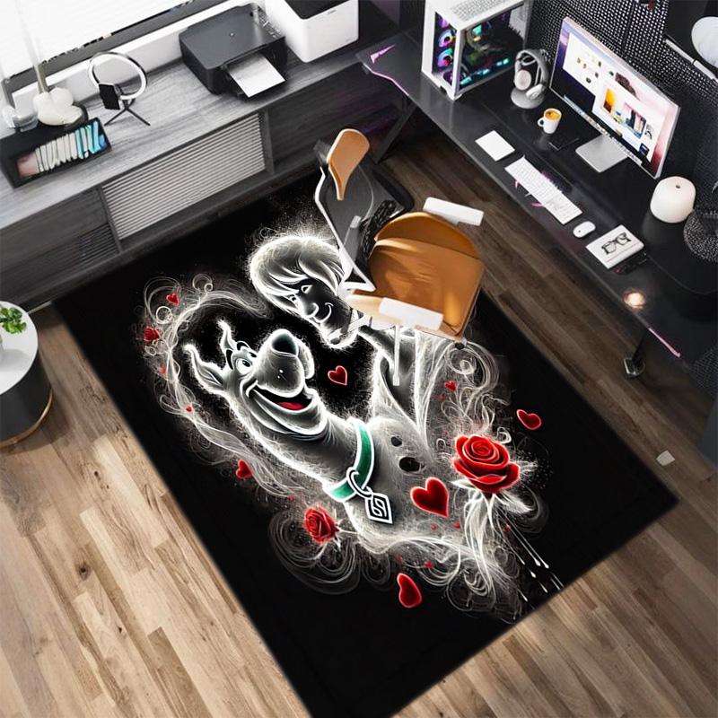 Halloween cartoon comedy adventure movie Scooby-Doo carpet is suitable for living room and bedroom doormats office balcony decorative carpet V2
