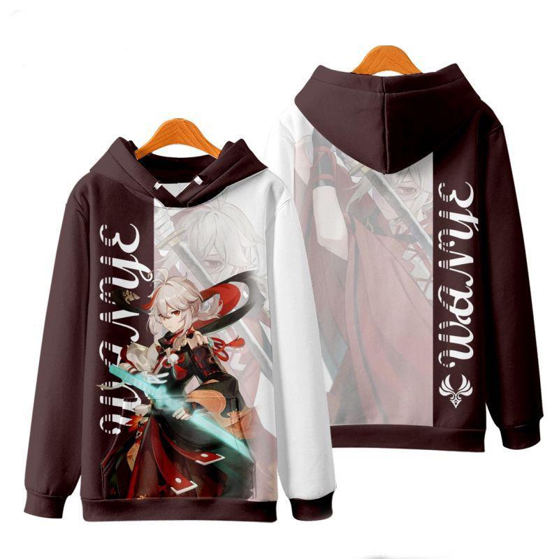 Игра Genshin Impact Кадзуха Косплей Толстовки Мужские 3D Принт Аниме Свитшоты Мужские Женские Спортивный костюм Пуловеры Куртка Y2k Мужская одежда