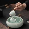 Susu Ceramics Чайный набор с глазурью кракле, целадон, печь Жу
