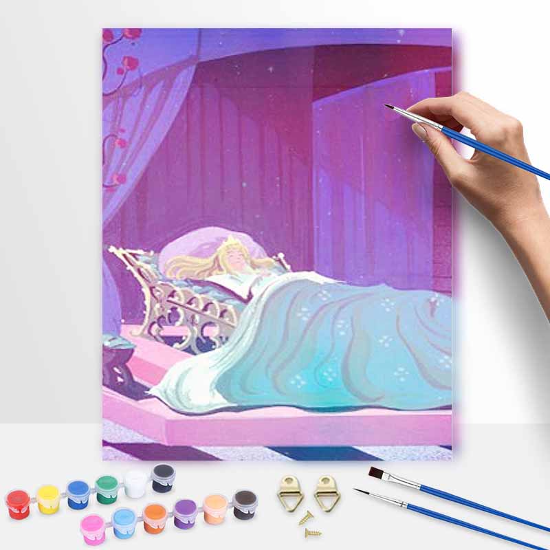 Disney Спящая красавица DIY Масляная живопись Арт-набор для рисования Декор стены дома Ручная работа Подарок для прикроватной тумбочки Спальня Тема принцессы Настенное искусство Декор