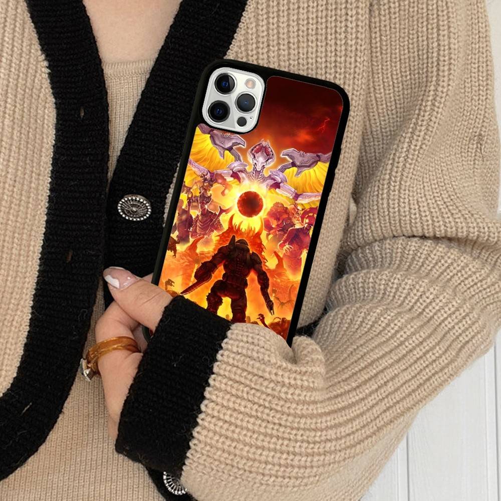 Игровой чехол D-DoomS E-Eternal для IPhone 17 Pro 16 Plus 16 Pro Max 15 14 13 12 11 Задняя крышка из ПК+ТПУ