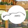 200 Pieces Chicken Cage Waterline Fixing Hooks Parts Efficient Secure Versatile