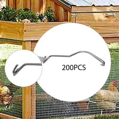 200 штук Крючки для крепления водопровода к куриной клетке Детали Эффективные Надежные Универсальные