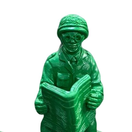 4 Pcs Green Military Man Statue Miniature Soldier Figurines Collectible Soldier Ornament