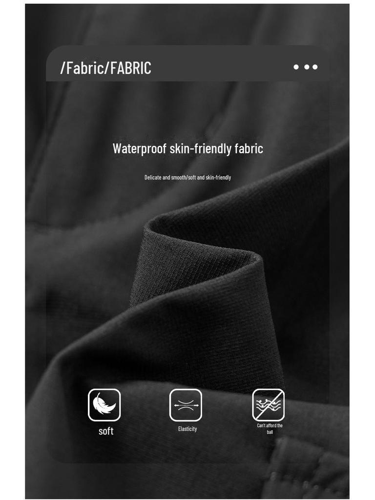 Men's Black Casual Straight Overalls: Windproof Outdoor & Hiking Pants for Spring and Autumn Sports