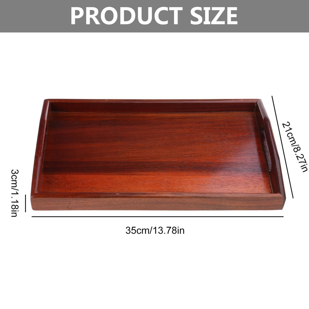 Поддон для хранения, деревянный, прямоугольный, с ручками, стильный, для столовой и кухни, поднос для сервировки завтрака