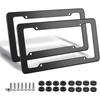 1/2PCS License Plate Frame Carbon Pattern Plastic License Plate Frame Bracket US License Plate Frame Standard Screw Kits