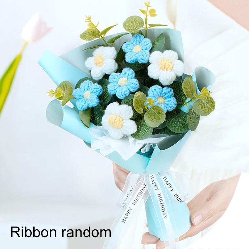 Вязаный крючком цветок-пух ручной работы своими руками на День святого Валентина День матери реквизит для фотосъемки искусственный