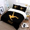 Golden bicycle kick silhouette. Bedding sets Duvet cover sets Duvet covers Pillowcases(1 * Duvet Cover 2 * Pillowcases without duvet insert)