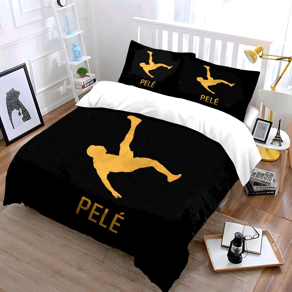 Golden bicycle kick silhouette. Bedding sets Duvet cover sets Duvet covers Pillowcases(1 * Duvet Cover 2 * Pillowcases without duvet insert)