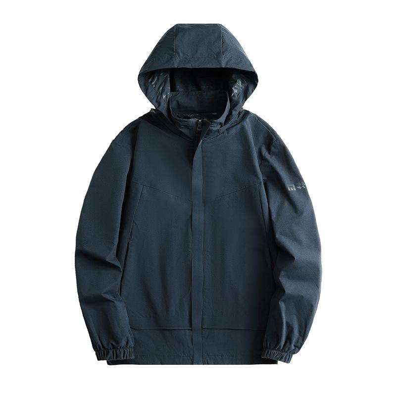 Autumn and Winter New Loose Men's Trend Solid Color Hooded Jacket American Casual Tooling Ruffian Handsome Solid Color Coat Versatile