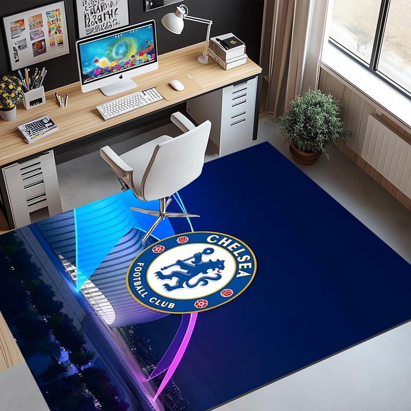 Chelsea F.C Pattern Rug, Indoor/Outdoor Mat, for Picnic, Gameroom, Bedroom, Office, Living Room, Home Decor Carpet, Birthday Gift