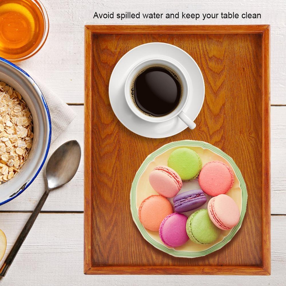 Rectangular Snack Tray Wood Fruit Platter Simple Serving Tray For Hotel