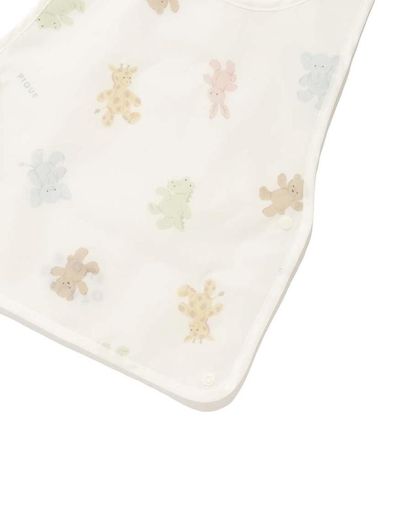 Gelato Pique Baby Plush Print Mealtime Bib PBGG251619 OWHT F