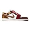Jordan Air Jordan 1 Swift Prosperity, Heart Box Abrasion Resistant Low top Vintage Basketball Shoes Men's Brown Red IQ5321-121(Team529--)