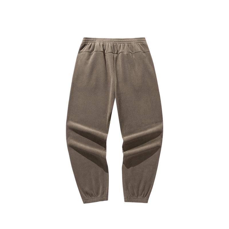 Anta Серия для улицы Флисовые длинные брюки Мужские штаны Сосново-зеленый 952546301-2