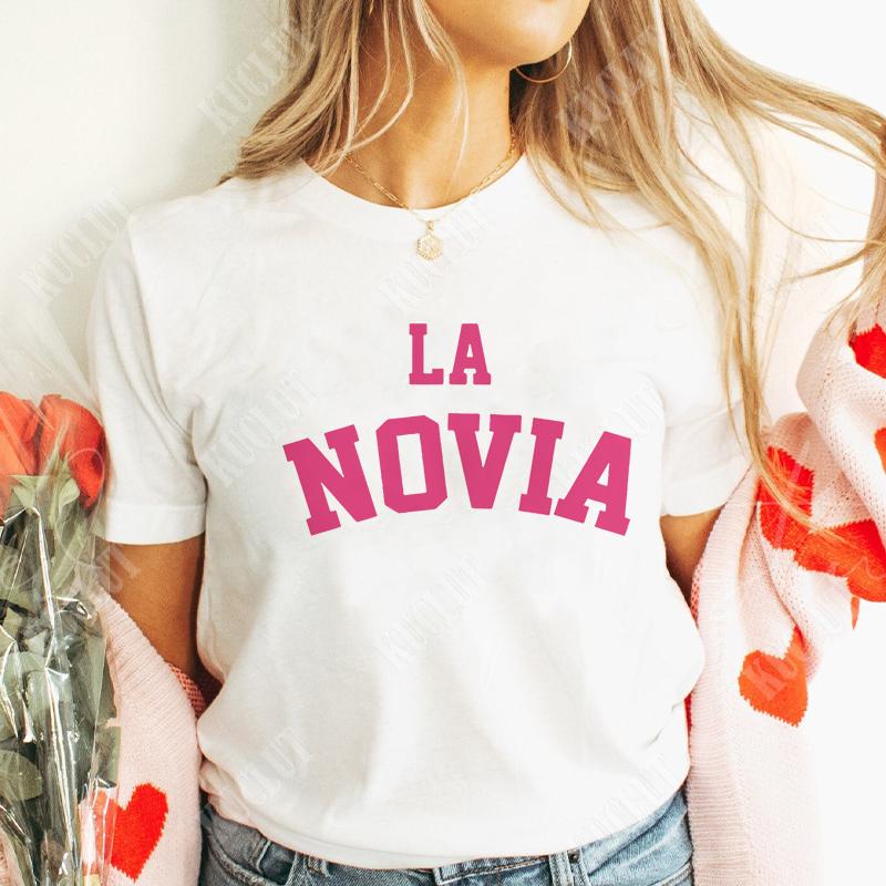 Spanish Team Bride T-Shirt Bachelorette Blouses Bridal Wedding Party Tops Girls Nights Single Farewell Tees Fashion Graphic Tees