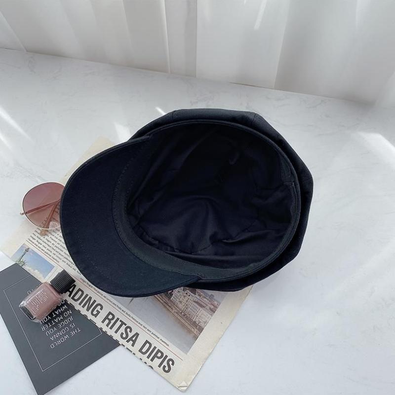 Винтажные осенне-зимние шапки для женщин, однотонная однотонная восьмиугольная кепка газетчика, женская повседневная шапка, зимний берет, женские кепки художника