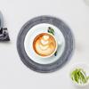 2 Pcs Anti-Slip Round Table Mat Set Woven Placemats Dining Table Non-Slip Coasters for Kitchen Heat Resistant Bowl Pads Drink Mats